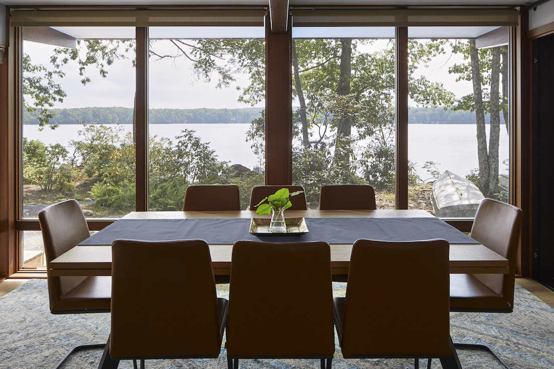 dining-table-lake-house-view-fairview-lake-pa